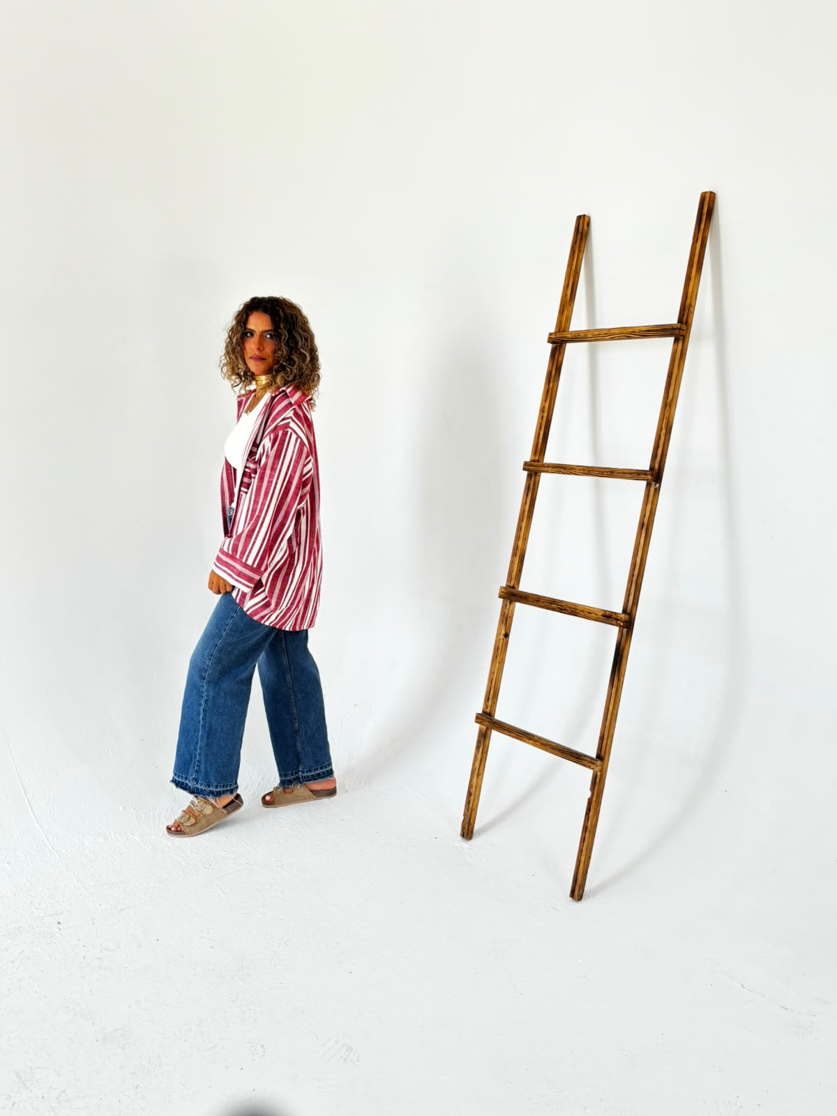 The Burgundy Stripes Linen Shirt