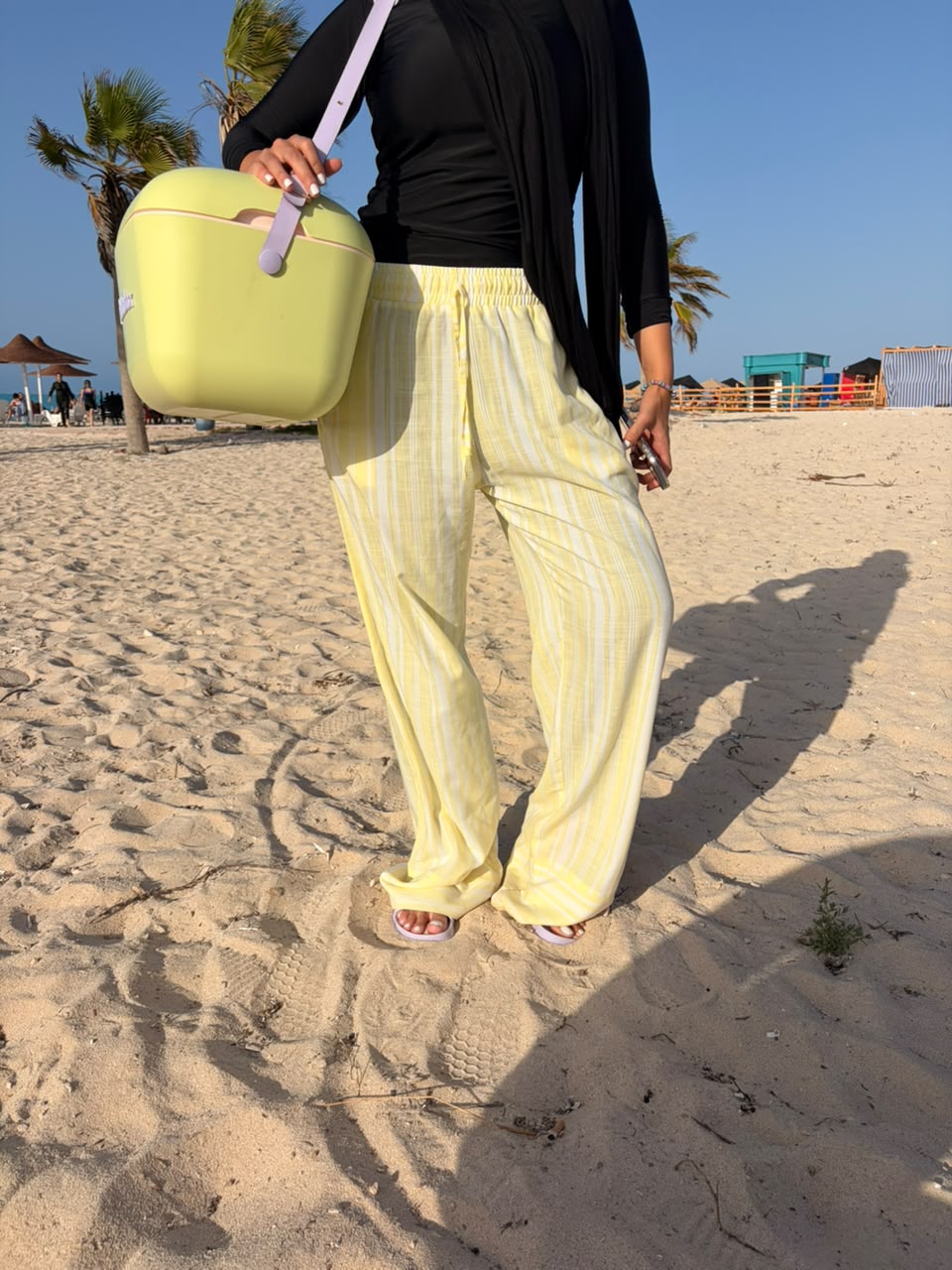 The Yellow Stripes Linen Pants