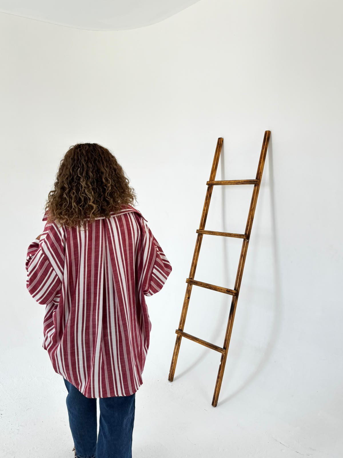 The Burgundy Stripes Linen Shirt