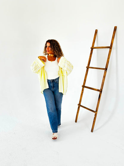 The Yellow Stripes Linen Shirt