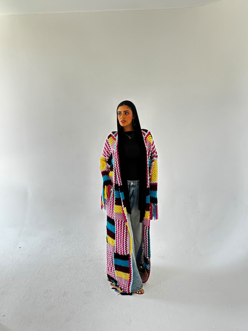The Crochet Flowy Cardigan front view