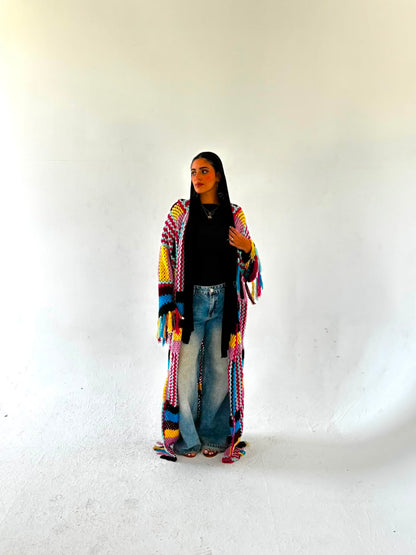 The Crochet Flowy Cardigan full look