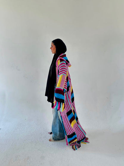 The Crochet Flowy Cardigan side view
