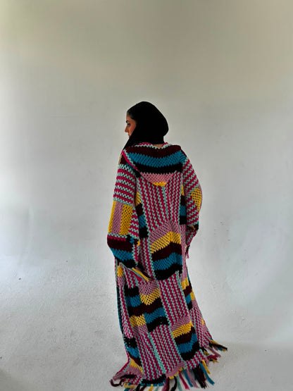 The Crochet Flowy Cardigan back view