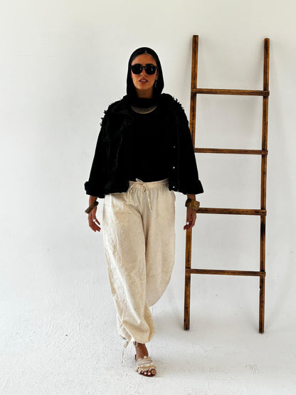 The Linen Balloon Pants front view